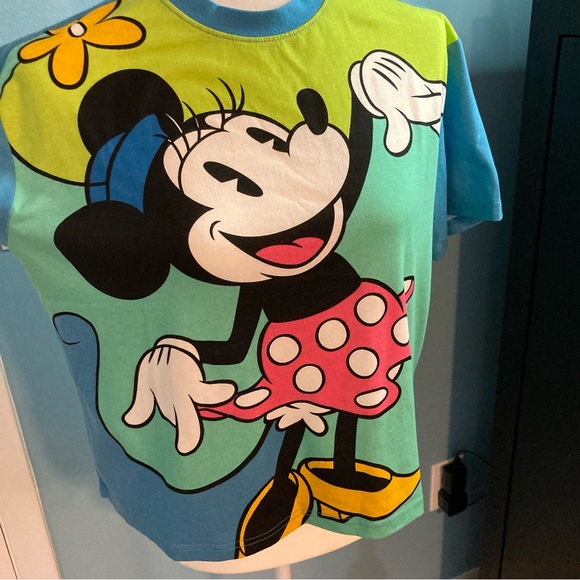 Disney Parks Mickey & Co Minnie Mouse Crop T-Shirt Women Size Medium - Picture 5 of 11